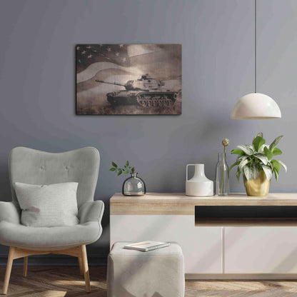 Luxe Metal Art 'The Liberator Tank' by Lori Deiter, Metal Wall Art,24x16