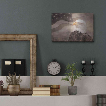 Luxe Metal Art 'US Symbols' by Lori Deiter, Metal Wall Art,16x12