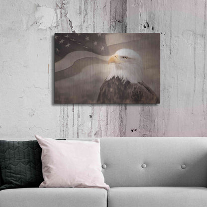 Luxe Metal Art 'US Symbols' by Lori Deiter, Metal Wall Art,36x24