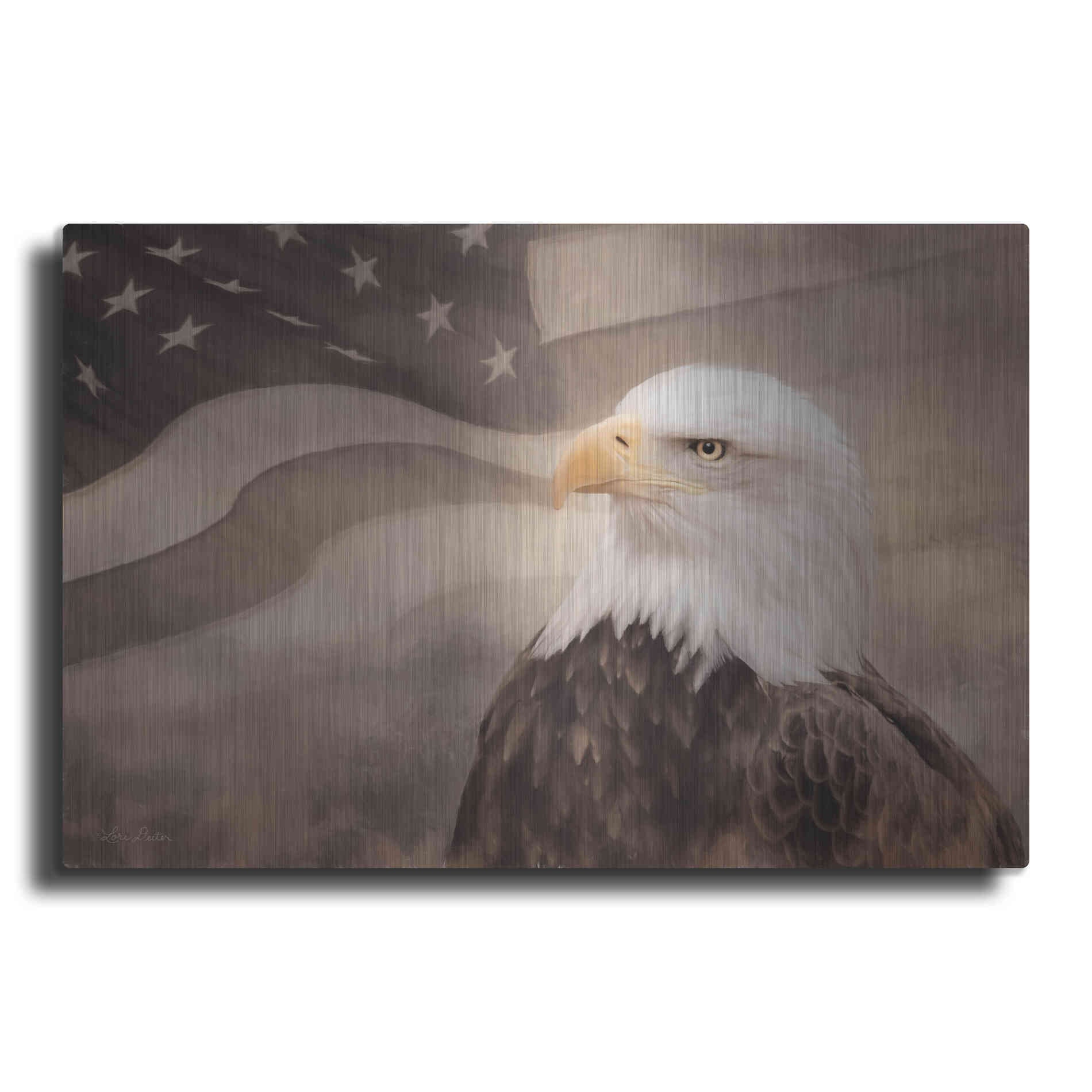 Luxe Metal Art 'US Symbols' by Lori Deiter, Metal Wall Art
