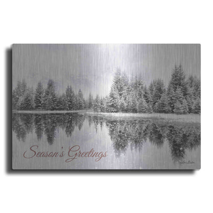Luxe Metal Art 'Schwabachers Seasons Greetings' by Lori Deiter, Metal Wall Art