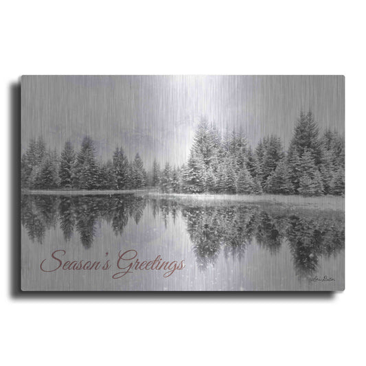 Luxe Metal Art 'Schwabachers Seasons Greetings' by Lori Deiter, Metal Wall Art