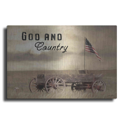 Luxe Metal Art 'God and Country' by Lori Deiter, Metal Wall Art