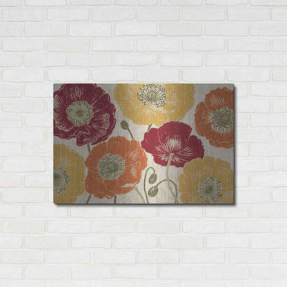 Luxe Metal Art 'A Poppys Touch I Spice' by Daphne Brissonet, Metal Wall Art,36x24