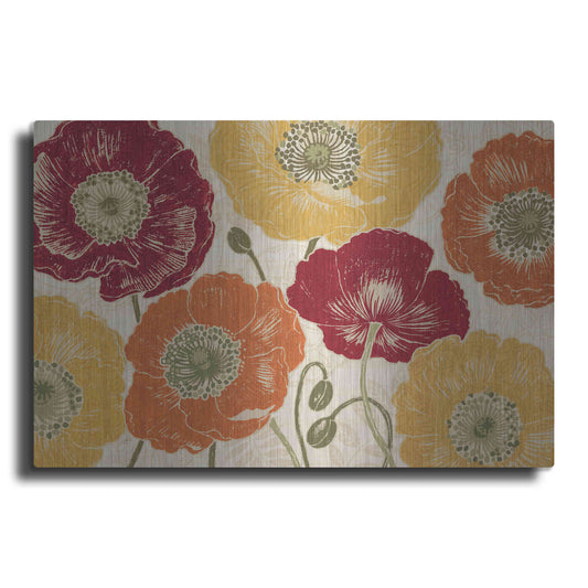 Luxe Metal Art 'A Poppys Touch I Spice' by Daphne Brissonet, Metal Wall Art