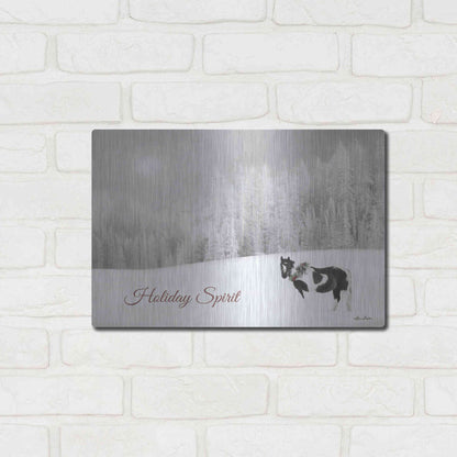 Luxe Metal Art 'Holiday Spirit' by Lori Deiter, Metal Wall Art,16x12
