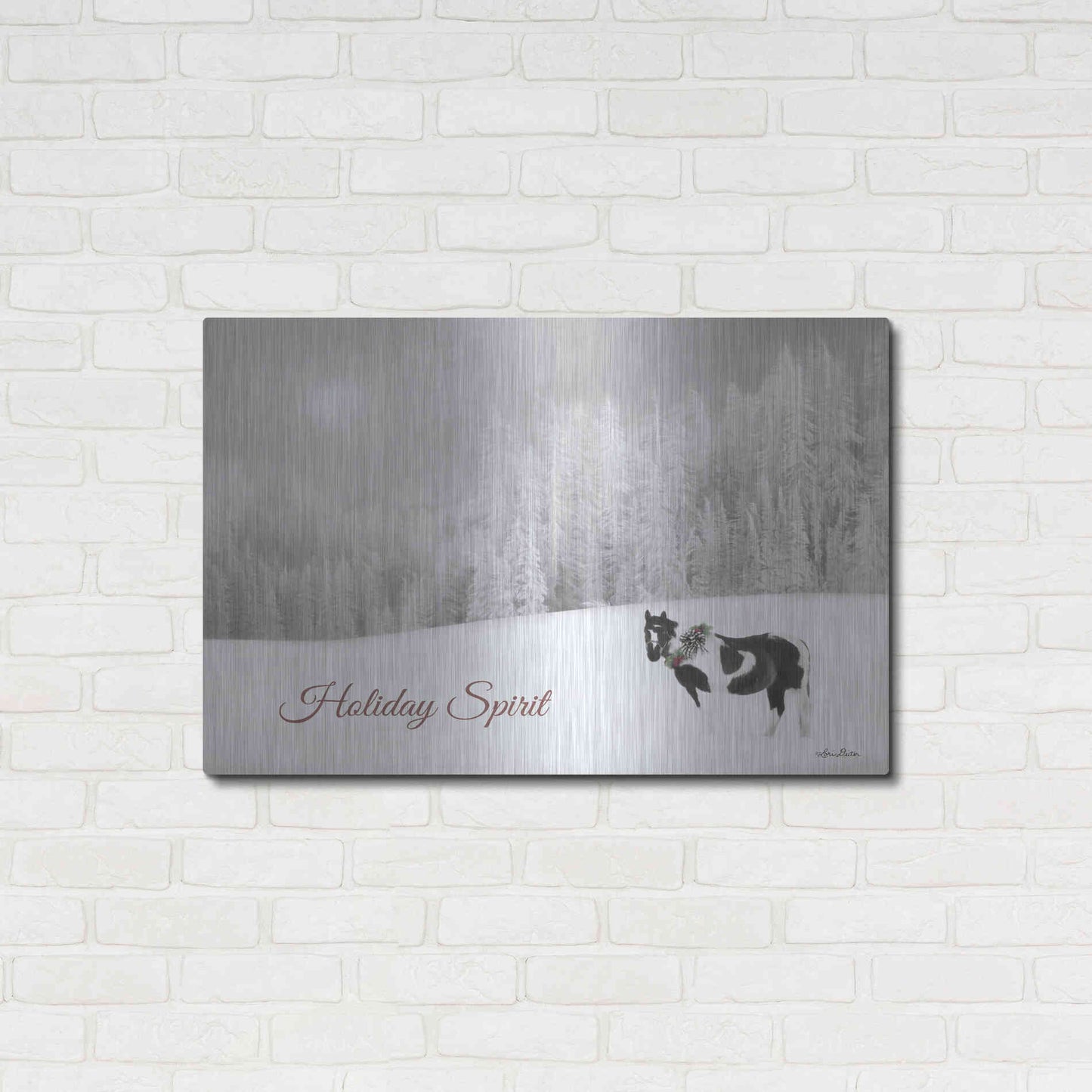 Luxe Metal Art 'Holiday Spirit' by Lori Deiter, Metal Wall Art,36x24