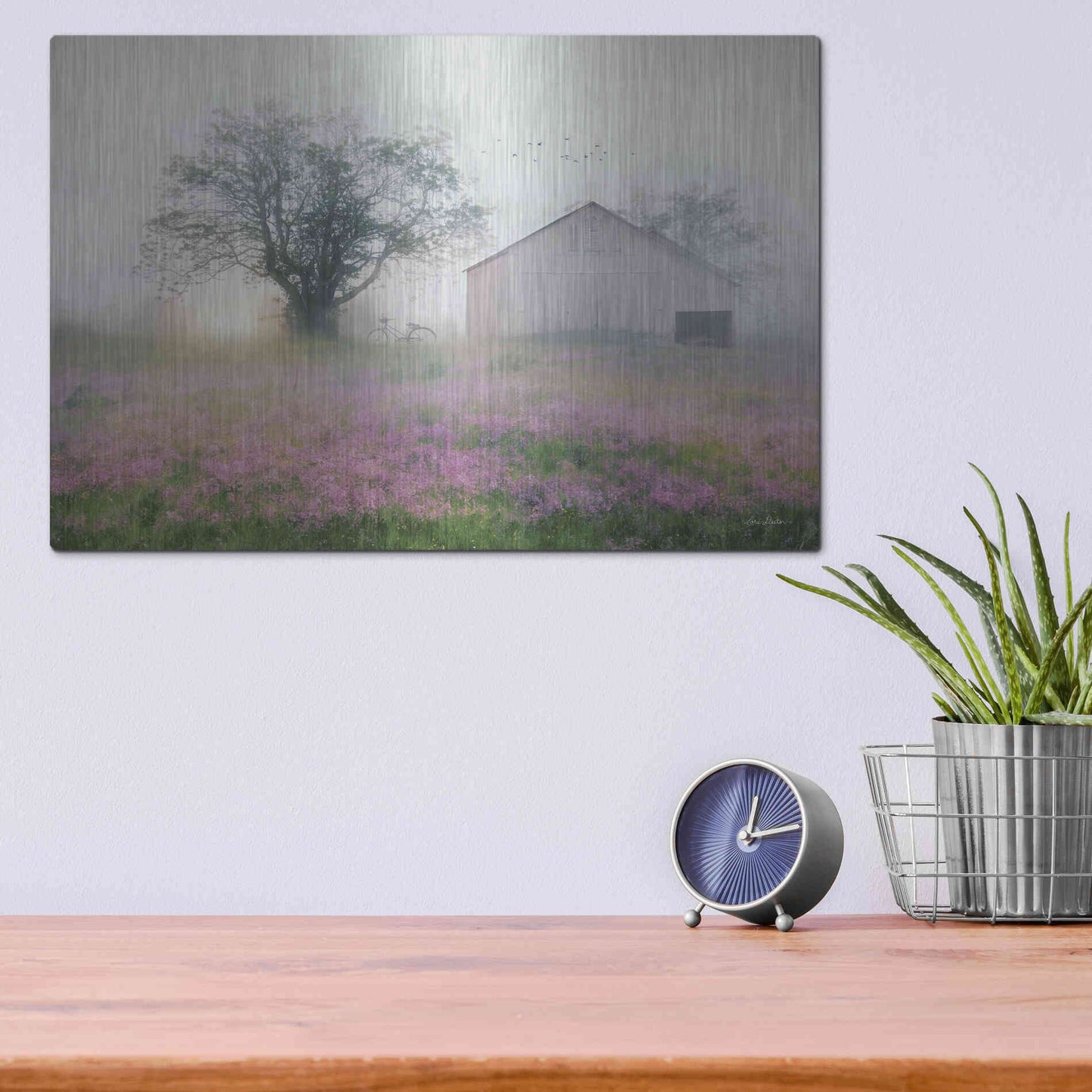 Luxe Metal Art 'Summer Sunrise' by Lori Deiter, Metal Wall Art,16x12
