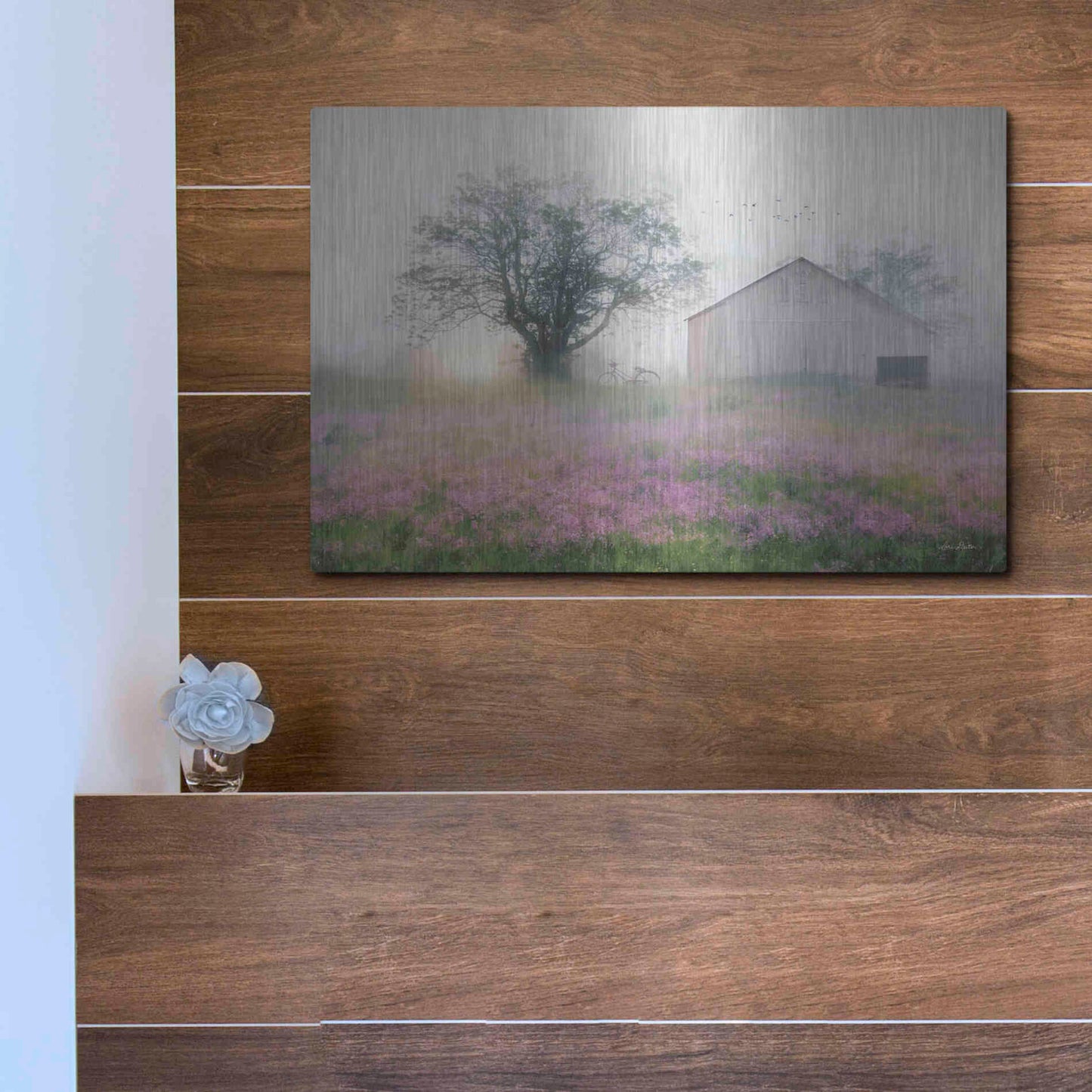 Luxe Metal Art 'Summer Sunrise' by Lori Deiter, Metal Wall Art,16x12