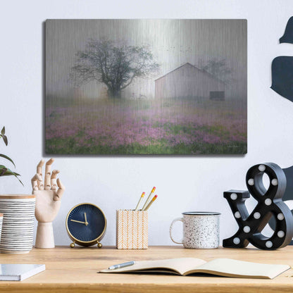 Luxe Metal Art 'Summer Sunrise' by Lori Deiter, Metal Wall Art,16x12