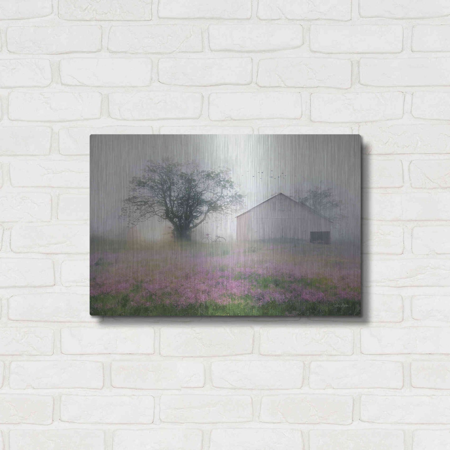 Luxe Metal Art 'Summer Sunrise' by Lori Deiter, Metal Wall Art,24x16