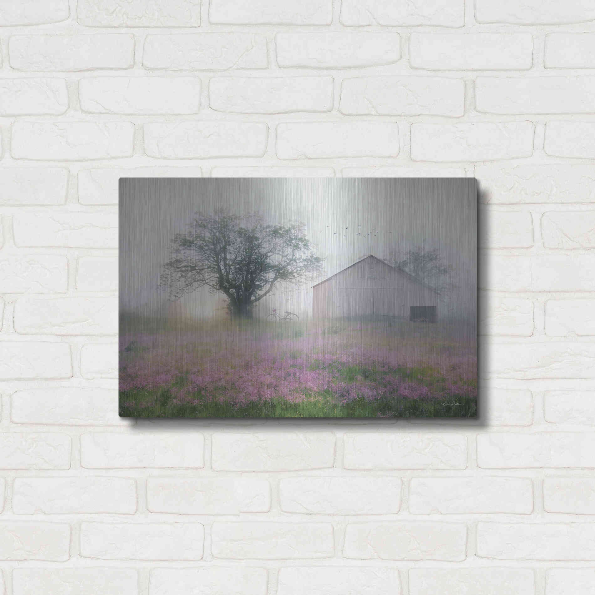 Luxe Metal Art 'Summer Sunrise' by Lori Deiter, Metal Wall Art,24x16