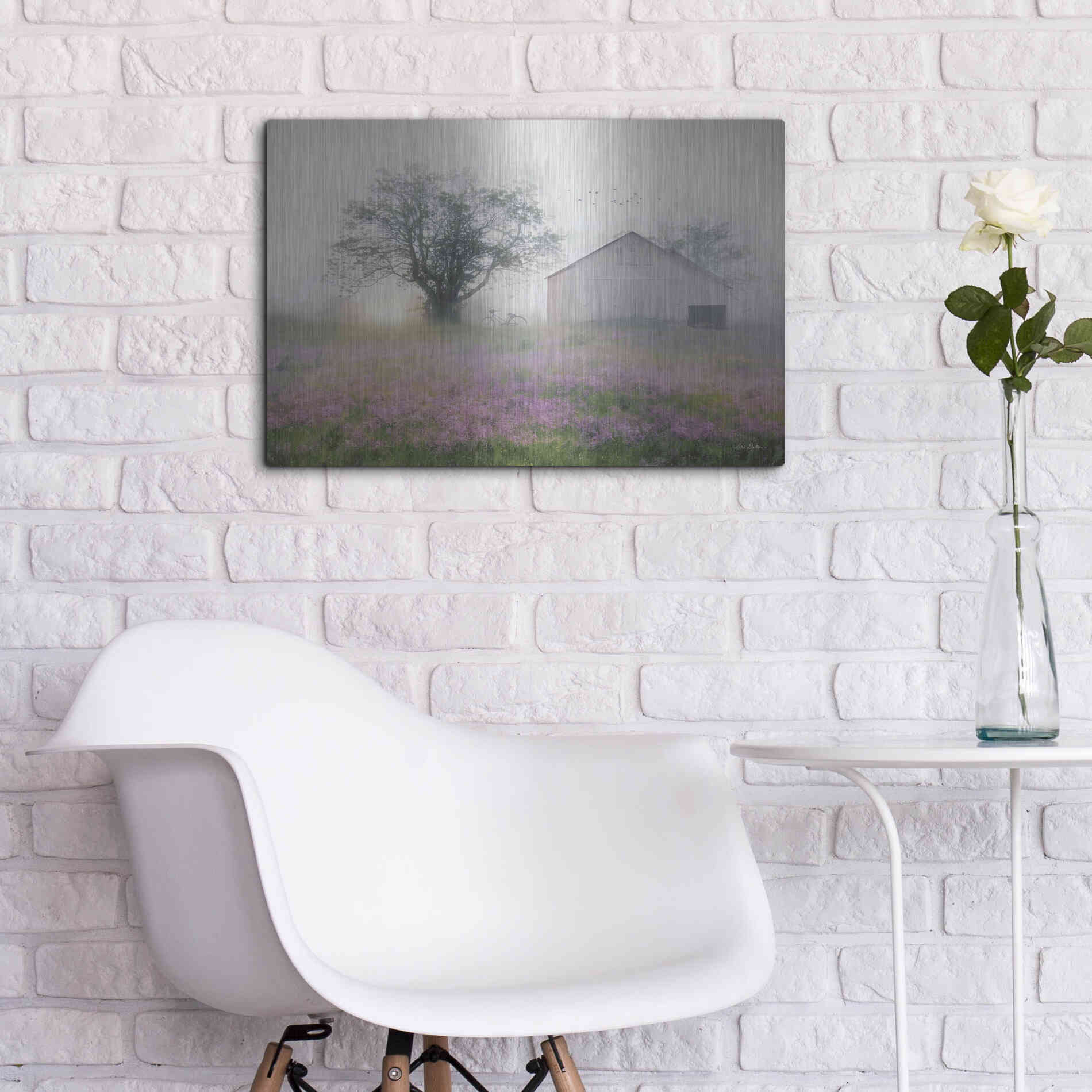 Luxe Metal Art 'Summer Sunrise' by Lori Deiter, Metal Wall Art,24x16