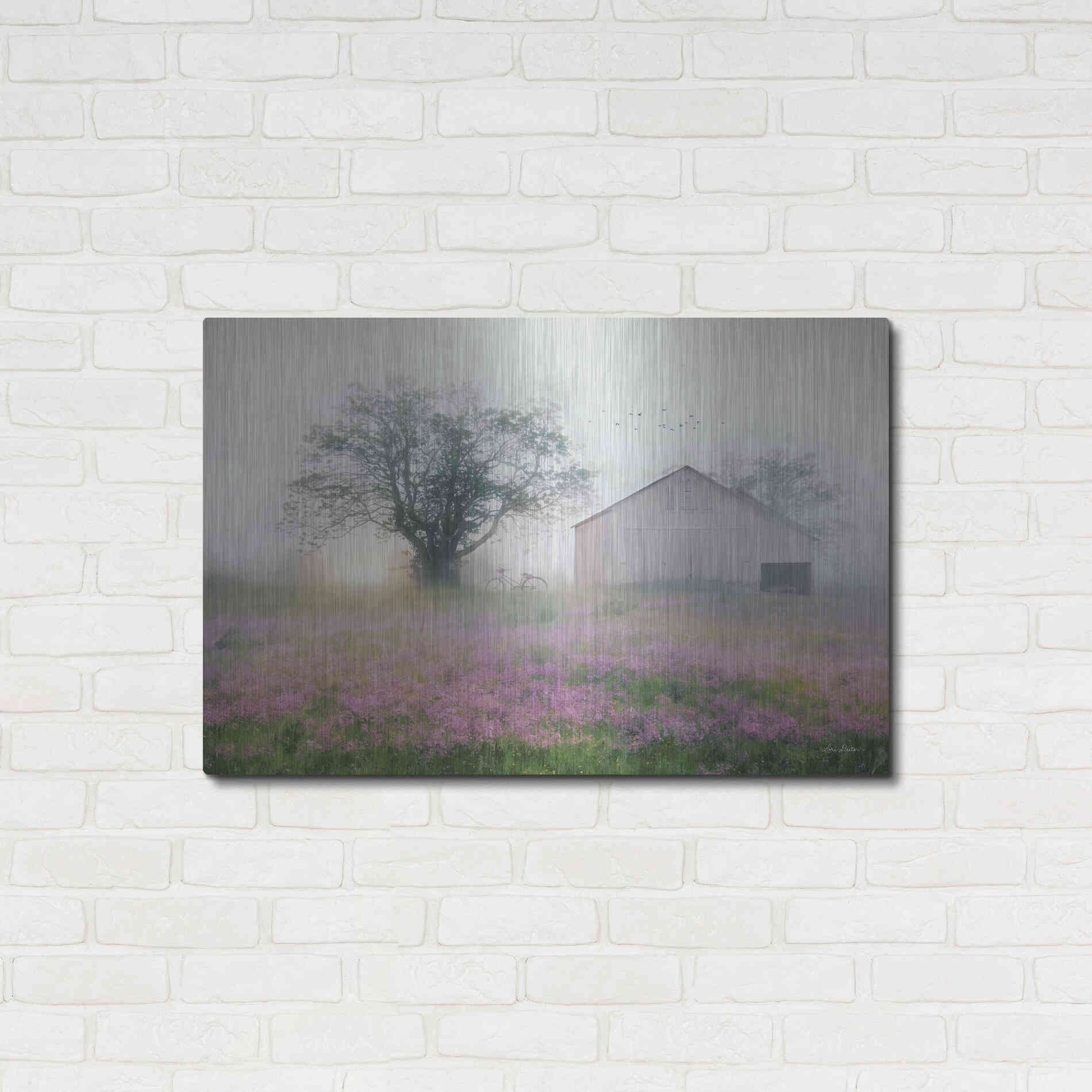 Luxe Metal Art 'Summer Sunrise' by Lori Deiter, Metal Wall Art,36x24