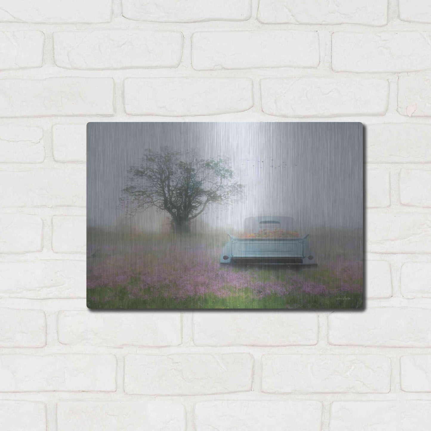 Luxe Metal Art 'Summer Wildflowers' by Lori Deiter, Metal Wall Art,16x12