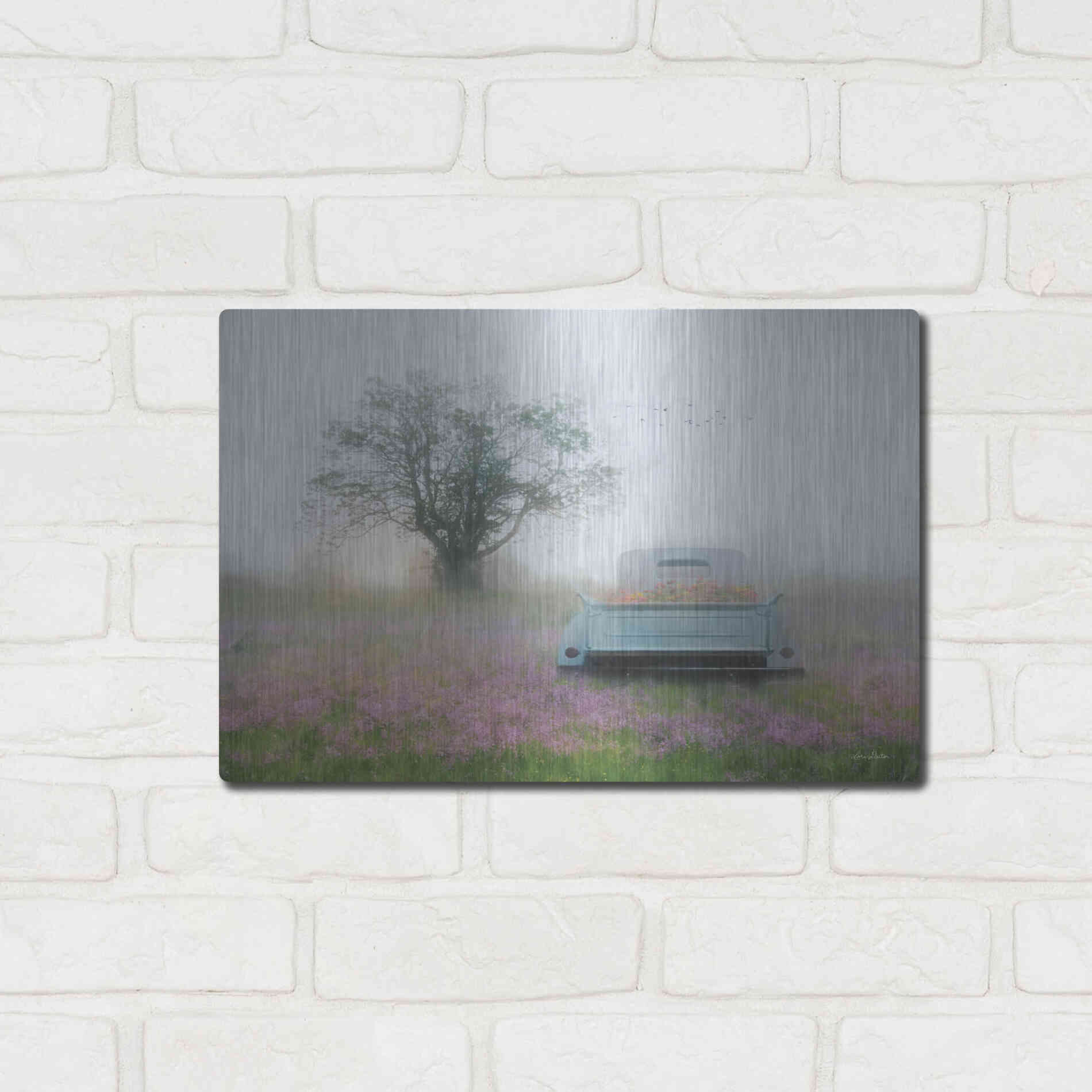 Luxe Metal Art 'Summer Wildflowers' by Lori Deiter, Metal Wall Art,16x12