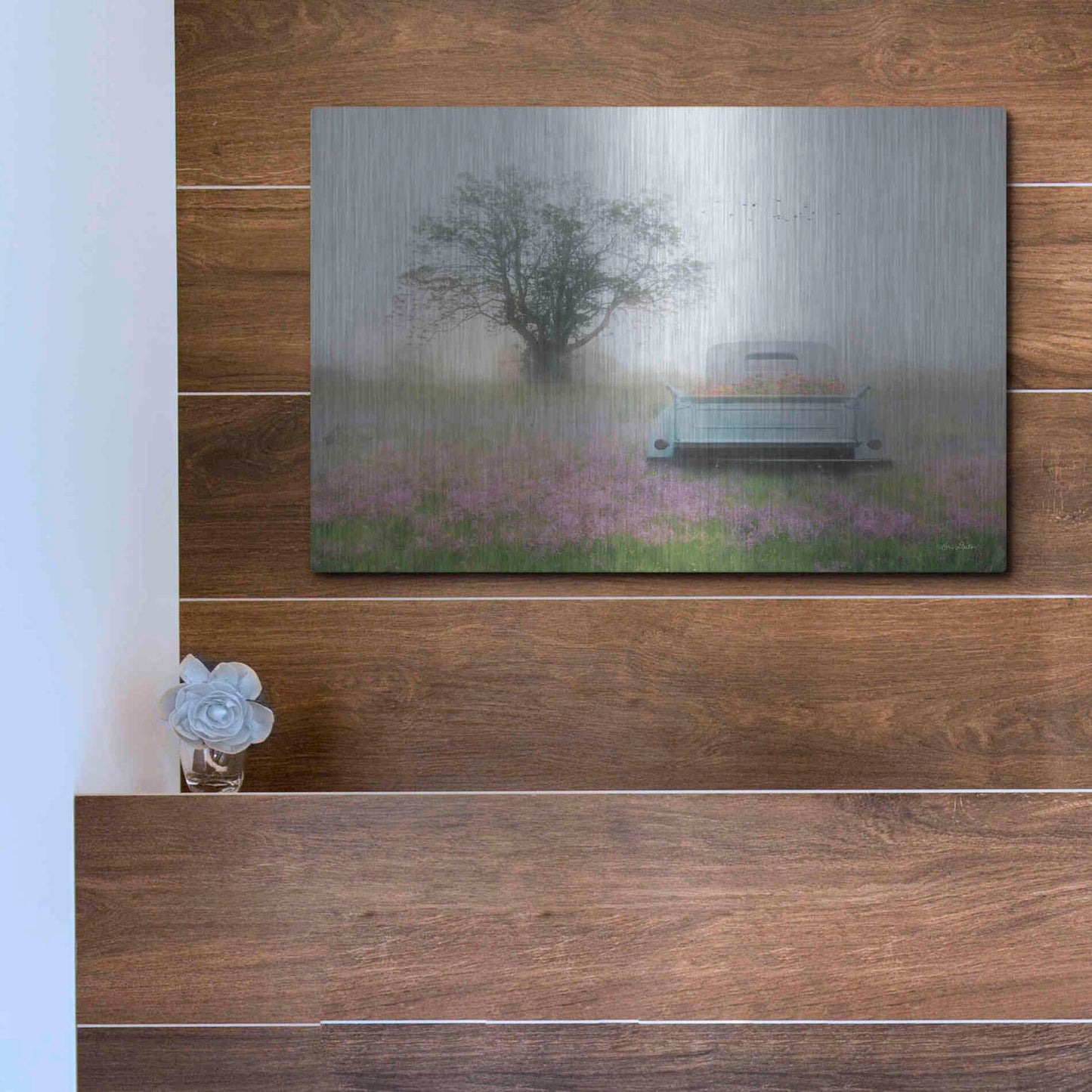 Luxe Metal Art 'Summer Wildflowers' by Lori Deiter, Metal Wall Art,16x12