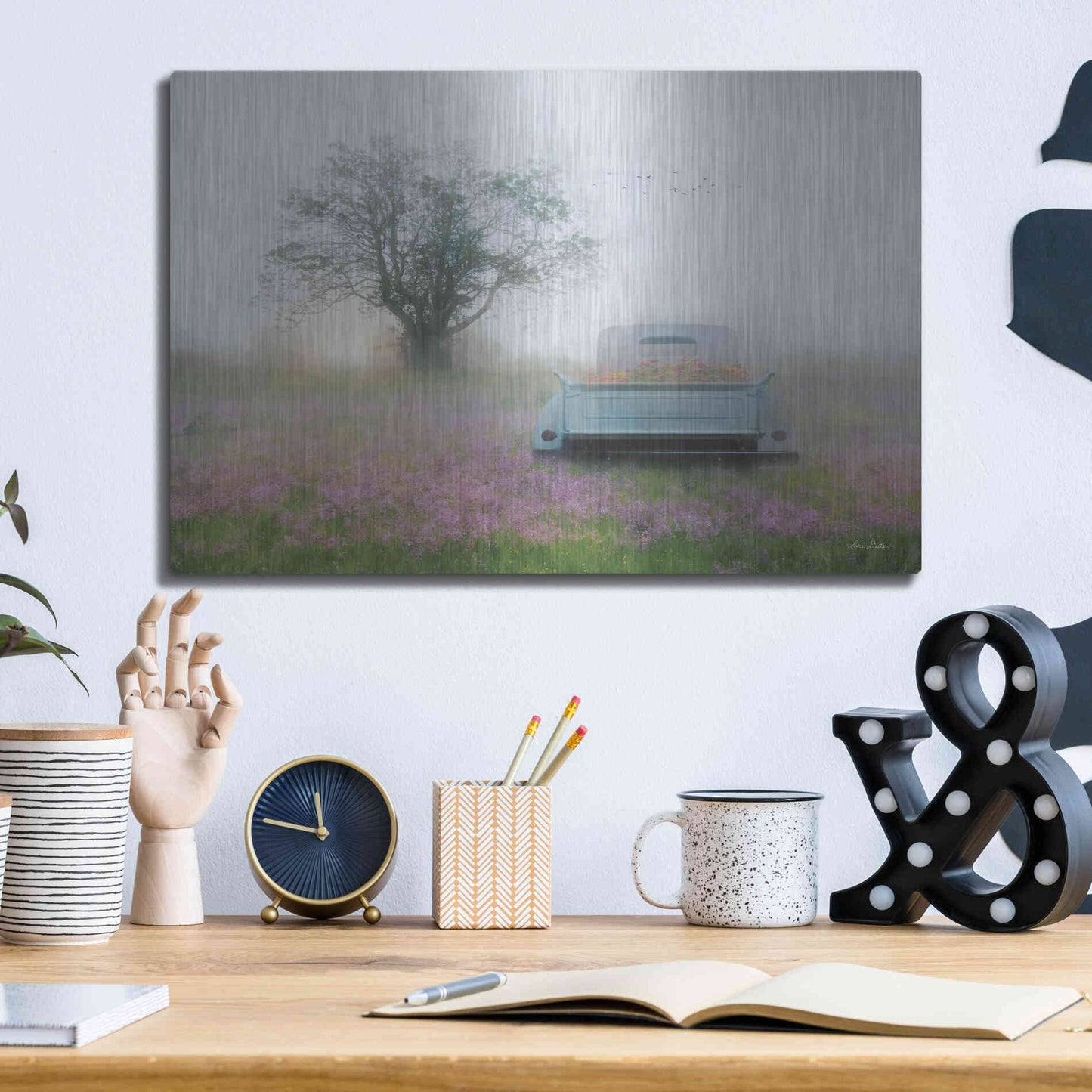 Luxe Metal Art 'Summer Wildflowers' by Lori Deiter, Metal Wall Art,16x12