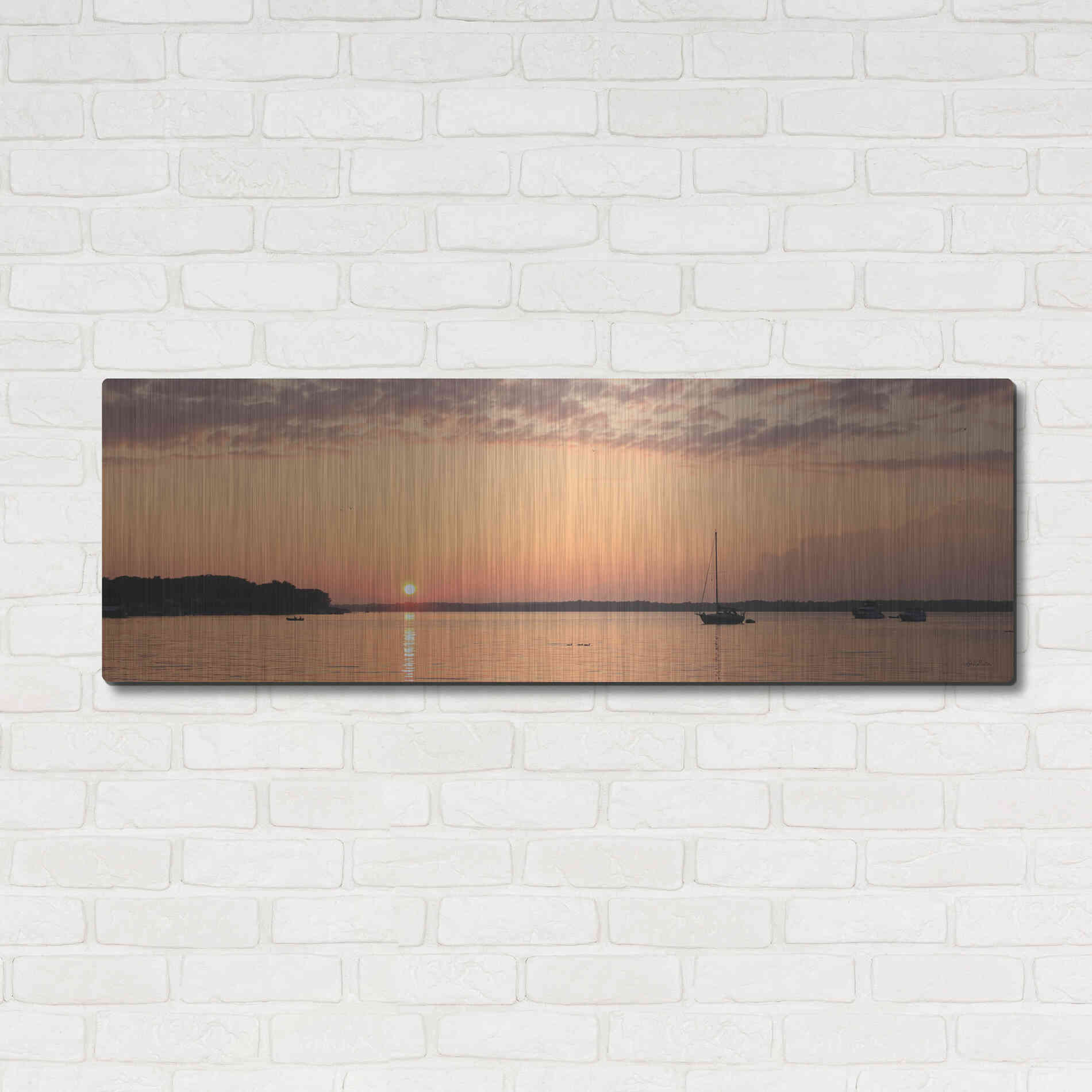 Luxe Metal Art 'The Perfect Ending' by Lori Deiter, Metal Wall Art,48x16