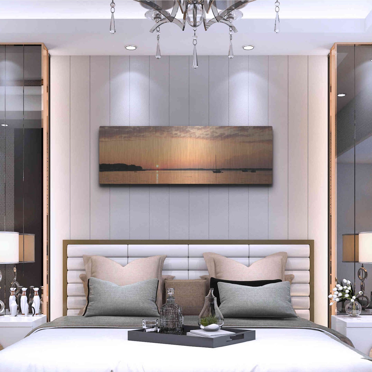 Luxe Metal Art 'The Perfect Ending' by Lori Deiter, Metal Wall Art,48x16
