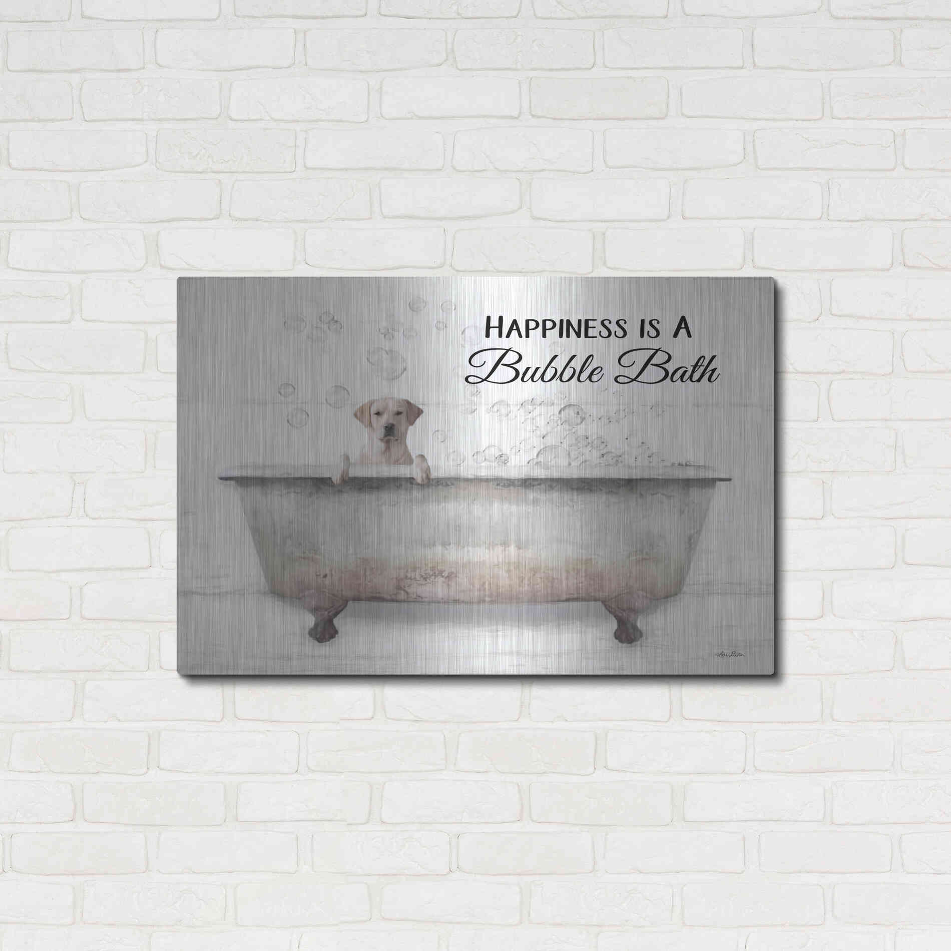 Luxe Metal Art 'Bubble Bath' by Lori Deiter, Metal Wall Art,36x24