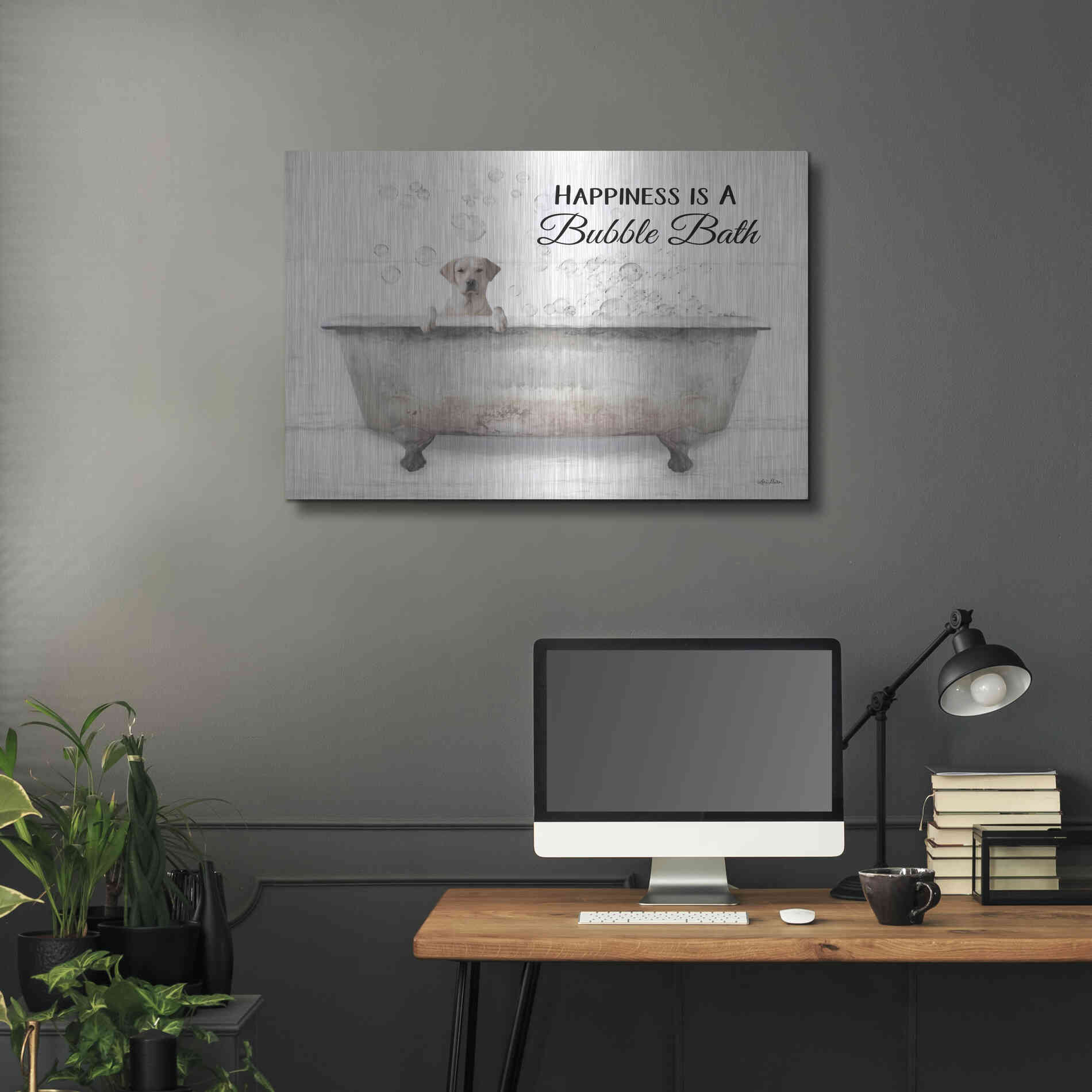 Luxe Metal Art 'Bubble Bath' by Lori Deiter, Metal Wall Art,36x24