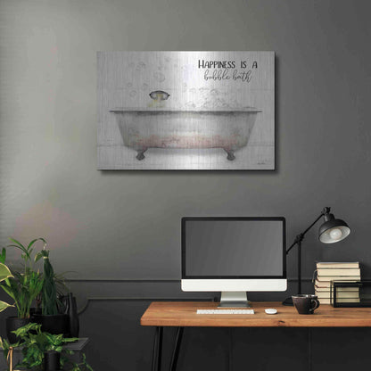 Luxe Metal Art 'Happiness Bubble Bath' by Lori Deiter, Metal Wall Art,36x24