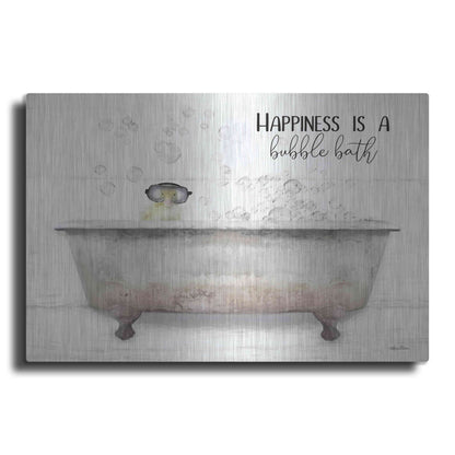 Luxe Metal Art 'Happiness Bubble Bath' by Lori Deiter, Metal Wall Art