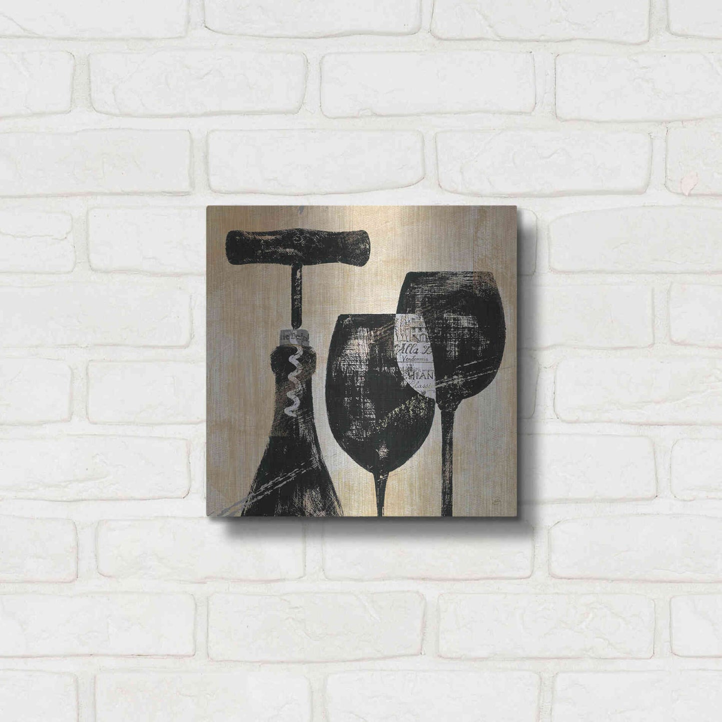 Luxe Metal Art 'Wine Selection II' by Daphne Brissonet, Metal Wall Art,12x12