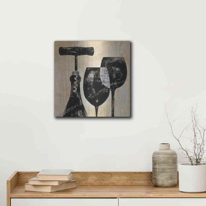 Luxe Metal Art 'Wine Selection II' by Daphne Brissonet, Metal Wall Art,12x12