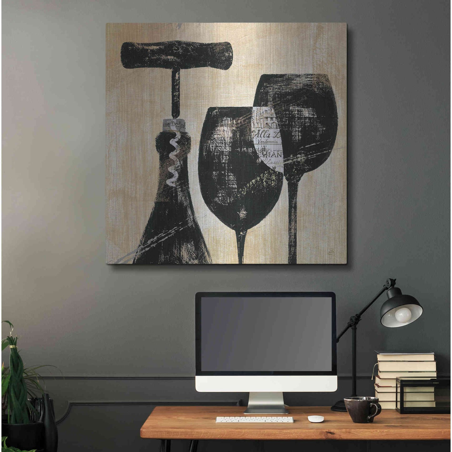 Luxe Metal Art 'Wine Selection II' by Daphne Brissonet, Metal Wall Art,36x36