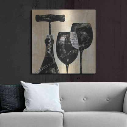 Luxe Metal Art 'Wine Selection II' by Daphne Brissonet, Metal Wall Art,36x36