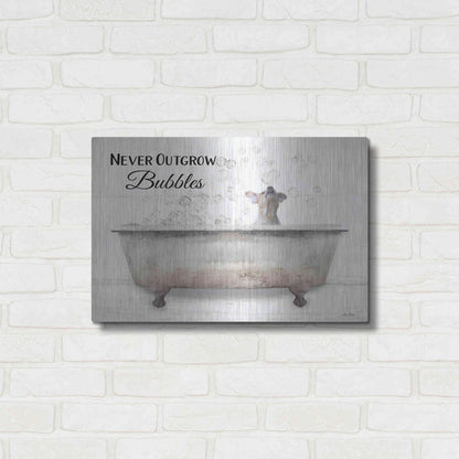 Luxe Metal Art 'Never Outgrow Bubbles' by Lori Deiter, Metal Wall Art,24x16