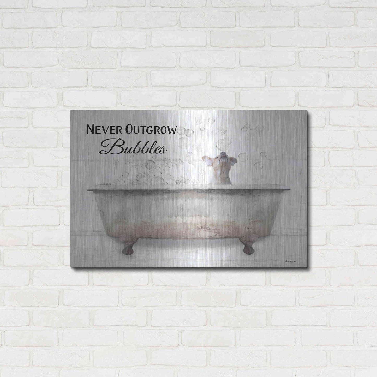 Luxe Metal Art 'Never Outgrow Bubbles' by Lori Deiter, Metal Wall Art,36x24