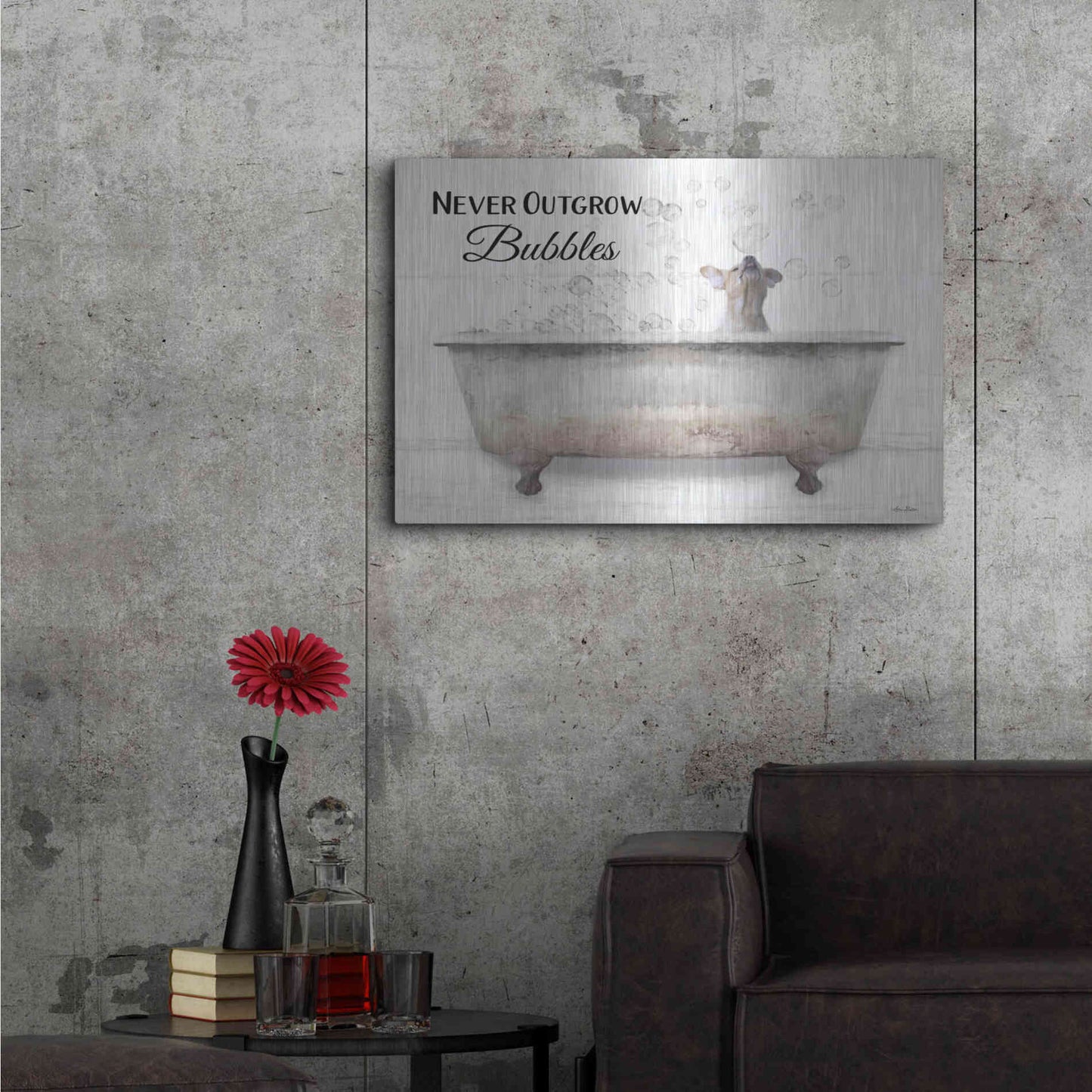Luxe Metal Art 'Never Outgrow Bubbles' by Lori Deiter, Metal Wall Art,36x24