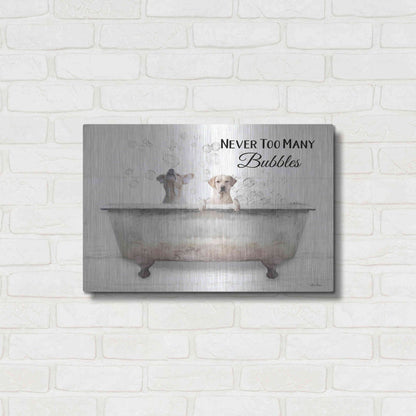 Luxe Metal Art 'Never Too Many Bubbles' by Lori Deiter, Metal Wall Art,24x16
