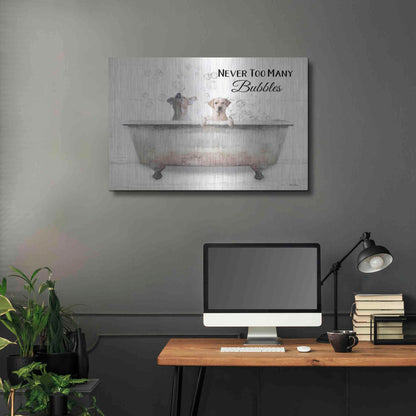 Luxe Metal Art 'Never Too Many Bubbles' by Lori Deiter, Metal Wall Art,36x24