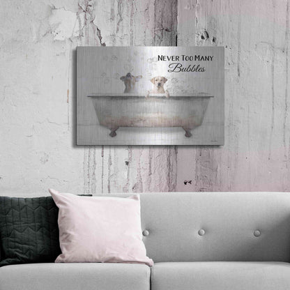 Luxe Metal Art 'Never Too Many Bubbles' by Lori Deiter, Metal Wall Art,36x24