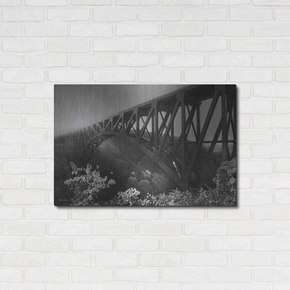 Luxe Metal Art 'Sunrise at Letchworth Black & White' by Lori Deiter, Metal Wall Art,36x24