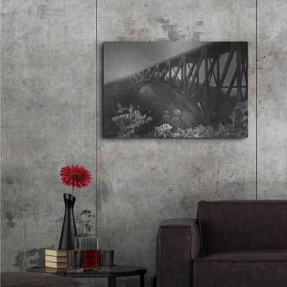 Luxe Metal Art 'Sunrise at Letchworth Black & White' by Lori Deiter, Metal Wall Art,36x24