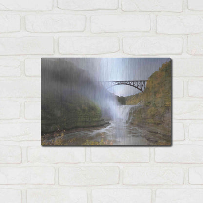 Luxe Metal Art 'Letchworth Upper Falls' by Lori Deiter, Metal Wall Art,16x12