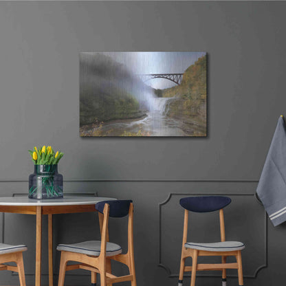 Luxe Metal Art 'Letchworth Upper Falls' by Lori Deiter, Metal Wall Art,36x24