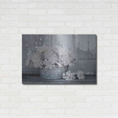 Luxe Metal Art 'Queen Anne's Lace I' by Lori Deiter, Metal Wall Art,36x24