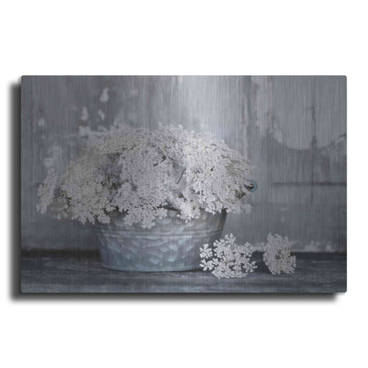 Luxe Metal Art 'Queen Anne's Lace I' by Lori Deiter, Metal Wall Art