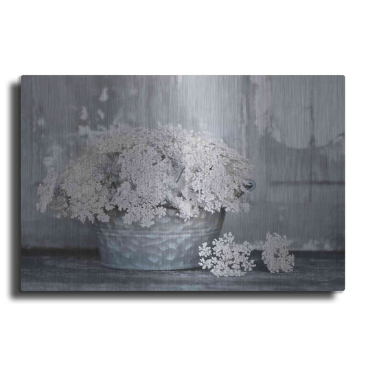Luxe Metal Art 'Queen Anne's Lace I' by Lori Deiter, Metal Wall Art