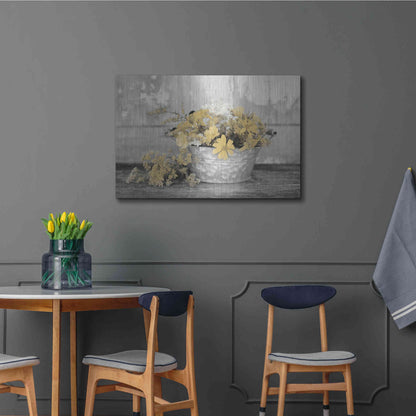 Luxe Metal Art 'Gold Wildflowers I' by Lori Deiter, Metal Wall Art,36x24