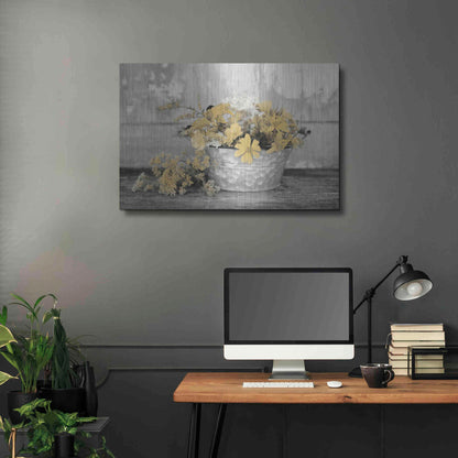 Luxe Metal Art 'Gold Wildflowers I' by Lori Deiter, Metal Wall Art,36x24