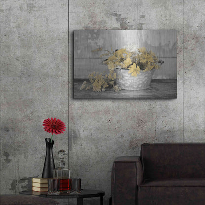 Luxe Metal Art 'Gold Wildflowers I' by Lori Deiter, Metal Wall Art,36x24