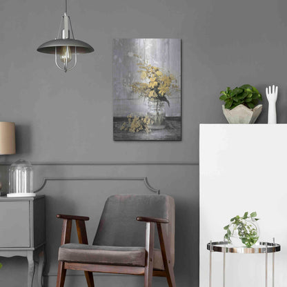 Luxe Metal Art 'Gold Wildflowers II' by Lori Deiter, Metal Wall Art,16x24