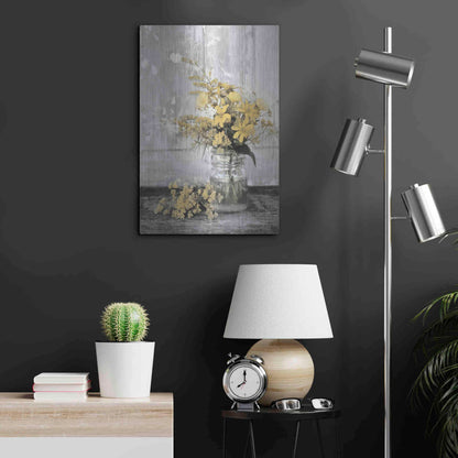 Luxe Metal Art 'Gold Wildflowers II' by Lori Deiter, Metal Wall Art,16x24